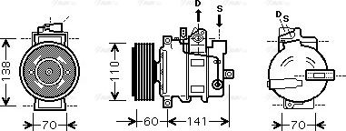 Ava Quality Cooling AIAK271 - Компресор, кондиціонер avtolavka.club