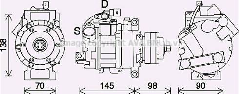 Ava Quality Cooling AIK423 - Компресор, кондиціонер avtolavka.club