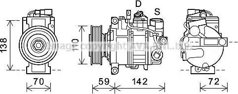 Ava Quality Cooling AIK396 - Компресор, кондиціонер avtolavka.club