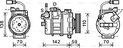 Ava Quality Cooling AIK340 - Компресор, кондиціонер avtolavka.club