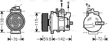 Ava Quality Cooling AIK343 - Компресор, кондиціонер avtolavka.club