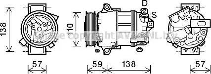 Ava Quality Cooling ALK133 - Компресор, кондиціонер avtolavka.club