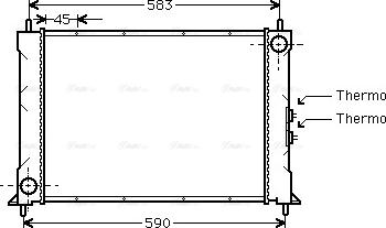 Ava Quality Cooling AU 2068 - Радіатор, охолодження двигуна avtolavka.club