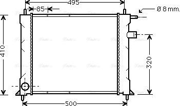 Ava Quality Cooling AU 2110 - Радіатор, охолодження двигуна avtolavka.club