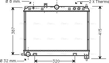 Ava Quality Cooling AU 2118 - Радіатор, охолодження двигуна avtolavka.club