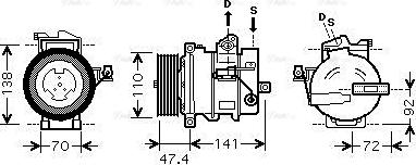 Ava Quality Cooling AUAK188 - Компресор, кондиціонер avtolavka.club