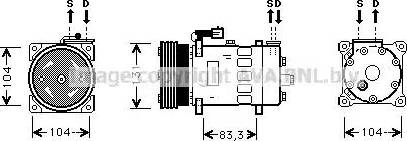 Ava Quality Cooling AU K156 - Компресор, кондиціонер avtolavka.club