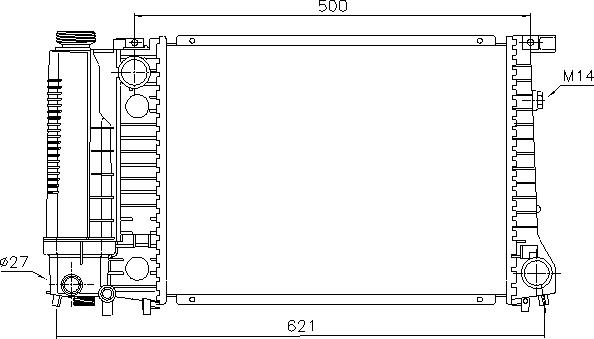 Ava Quality Cooling BW 2101 - Радіатор, охолодження двигуна avtolavka.club