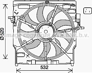 Ava Quality Cooling BW7563 - Вентилятор, охолодження двигуна avtolavka.club