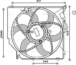 Ava Quality Cooling BW 7520 - Вентилятор, охолодження двигуна avtolavka.club