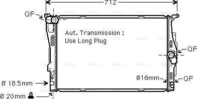 Ava Quality Cooling BWA2303 - Радіатор, охолодження двигуна avtolavka.club