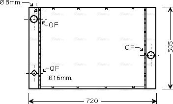 Ava Quality Cooling BWA2285 - Радіатор, охолодження двигуна avtolavka.club