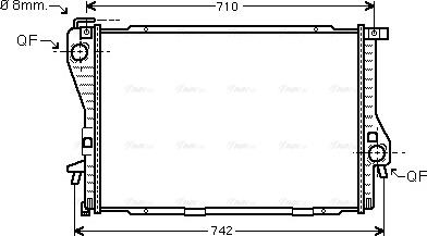 Ava Quality Cooling BWA2233 - Радіатор, охолодження двигуна avtolavka.club