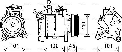 Ava Quality Cooling BWAK499 - Компресор, кондиціонер avtolavka.club