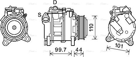 Ava Quality Cooling BWAK493 - Компресор, кондиціонер avtolavka.club