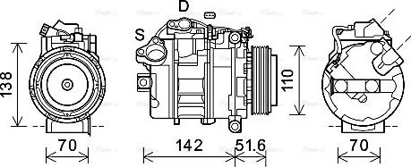 Ava Quality Cooling BWAK487 - Компресор, кондиціонер avtolavka.club