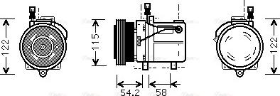 Ava Quality Cooling BWAK059 - Компресор, кондиціонер avtolavka.club