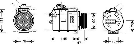 Ava Quality Cooling BWAK306 - Компресор, кондиціонер avtolavka.club