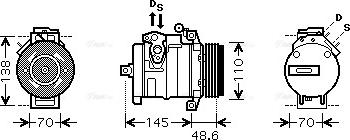 Ava Quality Cooling BWAK334 - Компресор, кондиціонер avtolavka.club