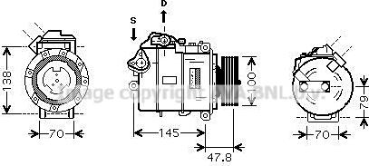 Ava Quality Cooling BWAK331 - Компресор, кондиціонер avtolavka.club