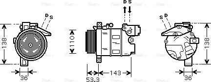 Ava Quality Cooling BWAK321 - Компресор, кондиціонер avtolavka.club