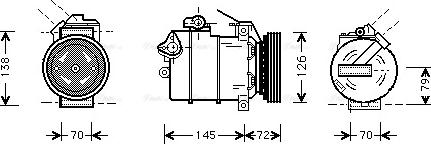 Ava Quality Cooling BWAK226 - Компресор, кондиціонер avtolavka.club