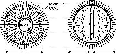 Ava Quality Cooling BW C324 - Зчеплення, вентилятор радіатора avtolavka.club