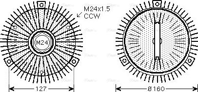 Ava Quality Cooling BWC325 - Зчеплення, вентилятор радіатора avtolavka.club