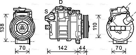 Ava Quality Cooling BWK429 - Компресор, кондиціонер avtolavka.club