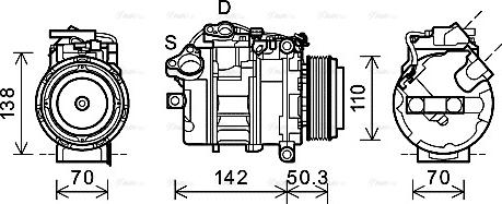 Ava Quality Cooling BWK428 - Компресор, кондиціонер avtolavka.club