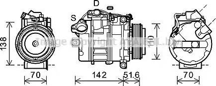 Ava Quality Cooling BWK427 - Компресор, кондиціонер avtolavka.club