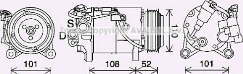 Ava Quality Cooling BWK567 - Компресор, кондиціонер avtolavka.club