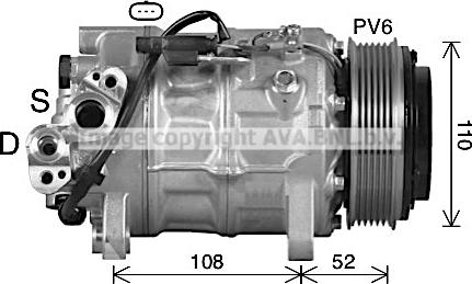 Ava Quality Cooling BWK601 - Компресор, кондиціонер avtolavka.club