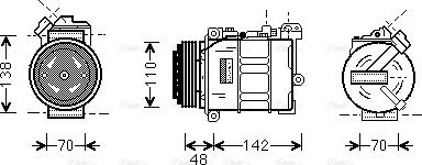 Ava Quality Cooling BW K015 - Компресор, кондиціонер avtolavka.club