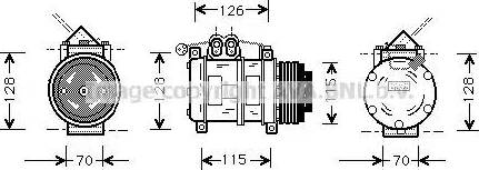 Ava Quality Cooling BW K074 - Компресор, кондиціонер avtolavka.club