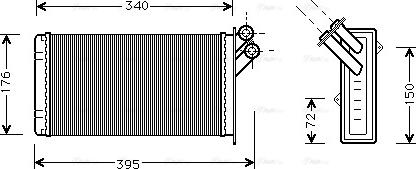 Ava Quality Cooling CN 6129 - Теплообмінник, опалення салону avtolavka.club