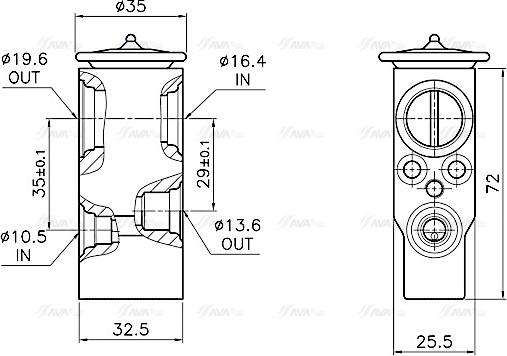 Ava Quality Cooling CN1340 - Розширювальний клапан, кондиціонер avtolavka.club