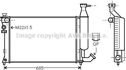 Ava Quality Cooling CN 2140 - Радіатор, охолодження двигуна avtolavka.club