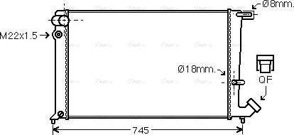 Ava Quality Cooling CN 2142 - Радіатор, охолодження двигуна avtolavka.club
