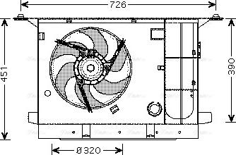 Ava Quality Cooling CN 7537 - Вентилятор, охолодження двигуна avtolavka.club