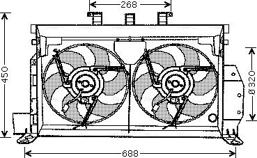 Ava Quality Cooling CN 7521 - Вентилятор, охолодження двигуна avtolavka.club