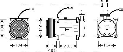 Ava Quality Cooling CNAK030 - Компресор, кондиціонер avtolavka.club