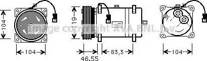 Ava Quality Cooling CN K161 - Компресор, кондиціонер avtolavka.club