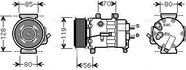 Ava Quality Cooling CNAK250 - Компресор, кондиціонер avtolavka.club