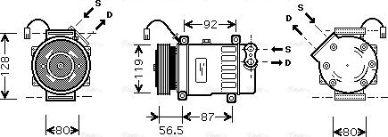 Ava Quality Cooling CNAK207 - Компресор, кондиціонер avtolavka.club