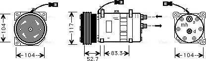 Ava Quality Cooling CNAK222 - Компресор, кондиціонер avtolavka.club