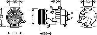 Ava Quality Cooling CN K256 - Компресор, кондиціонер avtolavka.club