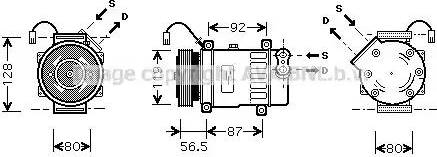 Ava Quality Cooling CN K207 - Компресор, кондиціонер avtolavka.club