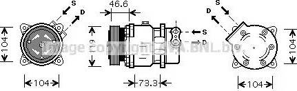 Ava Quality Cooling CN K218 - Компресор, кондиціонер avtolavka.club