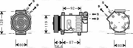 Ava Quality Cooling CN K238 - Компресор, кондиціонер avtolavka.club